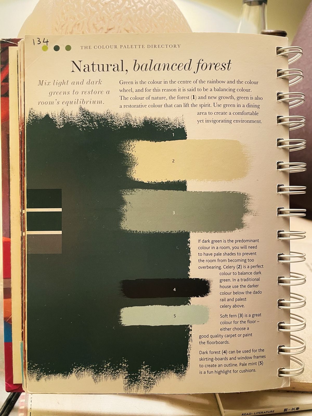 色彩書〈Natural, balanced forest〉那一頁